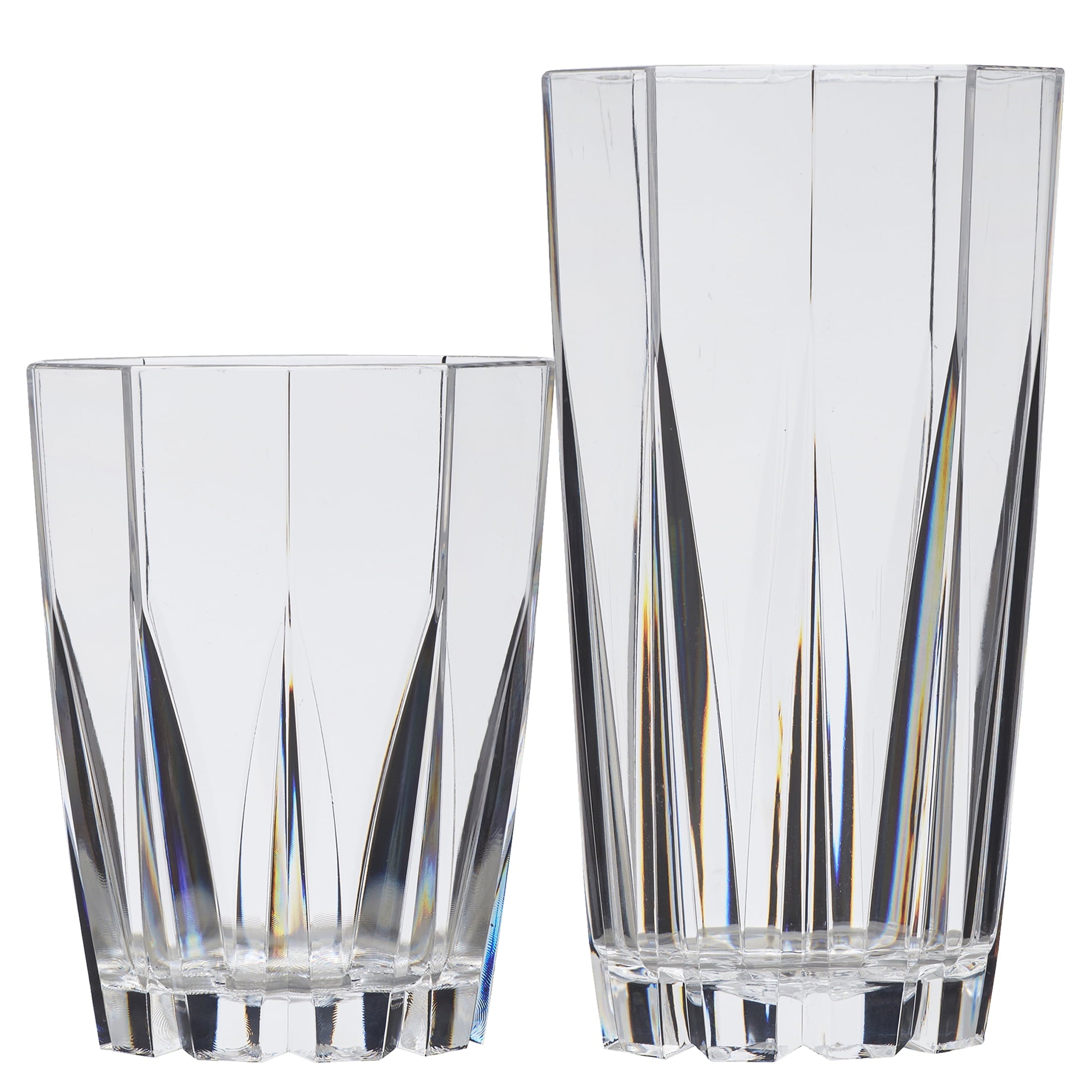 Creativeware 24-Ounce Clear Stackable Tumblers, Set of 12 Drinkware