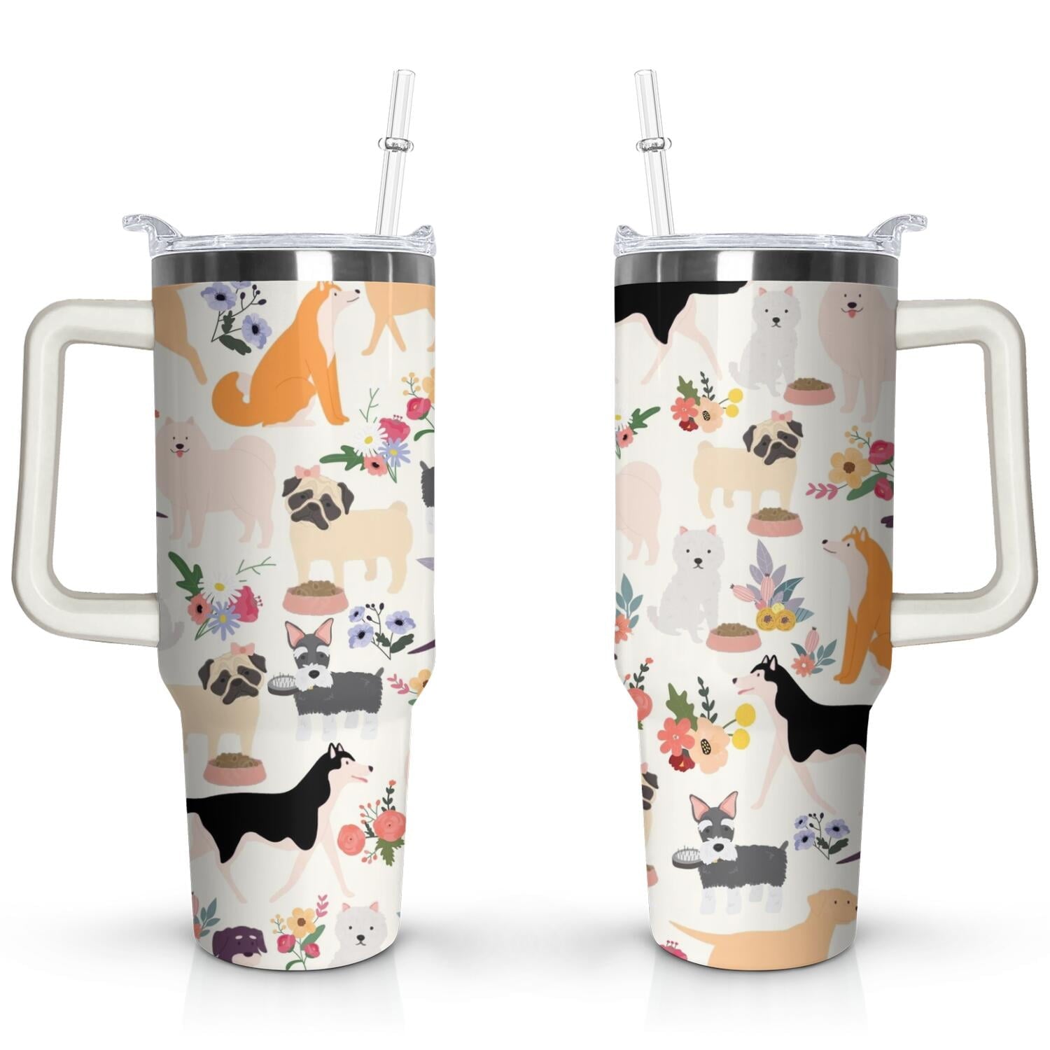 Herobuddy™ Gift for Dog Lovers Cute Dog Tumbler for Women - 40oz - Insulated Travel Tumbler Cup