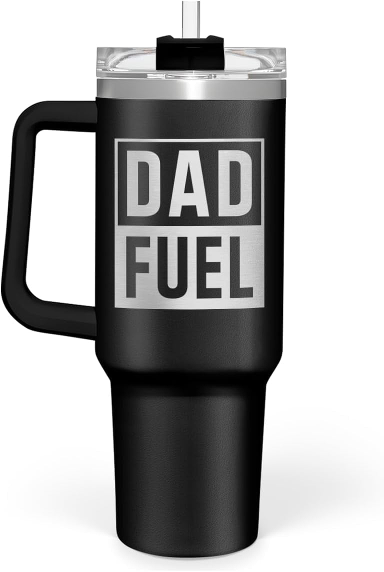 Herobuddy™ Best Dad Ever Tumbler with Handle 40oz Stainless Steel Insulated - Insulated Travel Tumbler Cup