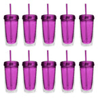 Herobuddy™ Double Wall Acrylic Tumblers 16 oz. Set of 10, Bulk Pack - Insulated Travel Tumbler Cup