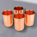 Drinking Glass Copper Glass 100% Pure Copper Tumbler Health Healing Set of 4 300ml