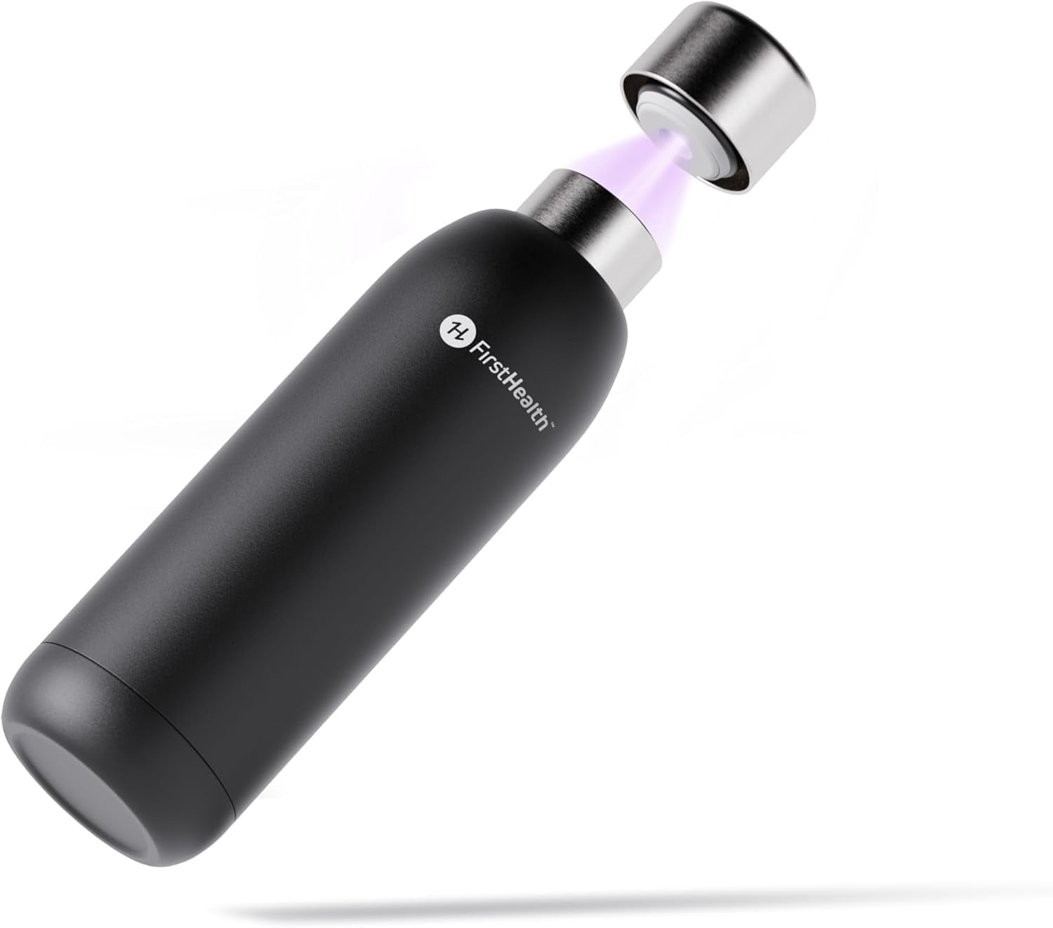 FIRSTHEALTH Self Cleaning Water Bottle, Rechargeable Stainless Steel Tumbler, 18 fl oz