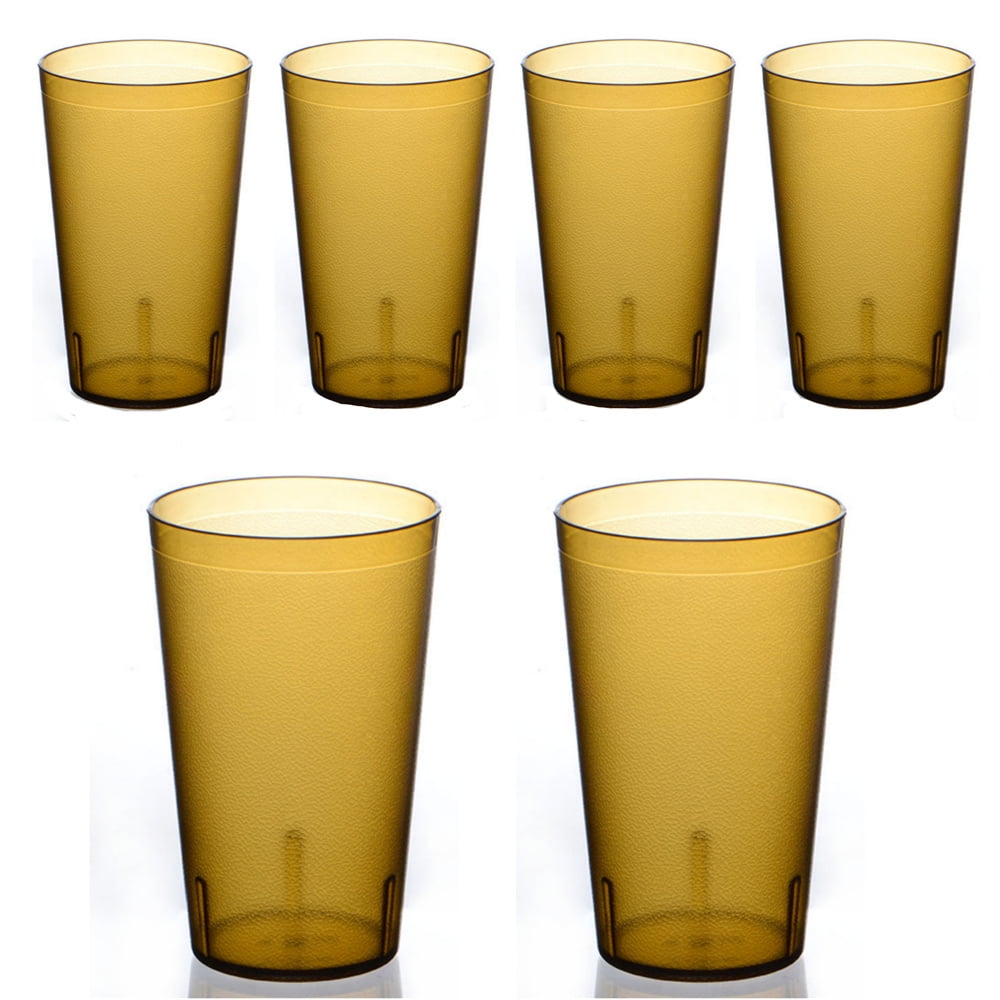 Herobuddy™ Clear Frosted Drinking Glasses,Reusable Drinking Cups, Large Capacity Beverages Cups,Amber Cold - Reusable Stainless Steel Cup