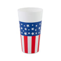Fun Express 6 1/2" 30 oz. Patriotic Stars & Stripes Reusable Plastic Tumbler - 12 Pieces