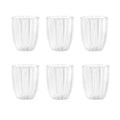 GUZZINI Dolcevita 12oz Low Tumblers (Set of 6) Mother of Pearl - 100% Recycled Plastic - Unbreakable, Reusable, BPA-Free, Iced Coffee, Smoothie, Water - Stackable Cup for Kids, Home & Kitchen