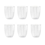 GUZZINI Dolcevita 12oz Low Tumblers (Set of 6) Mother of Pearl - 100% Recycled Plastic - Unbreakable, Reusable, BPA-Free, Iced Coffee, Smoothie, Water - Stackable Cup for Kids, Home & Kitchen
