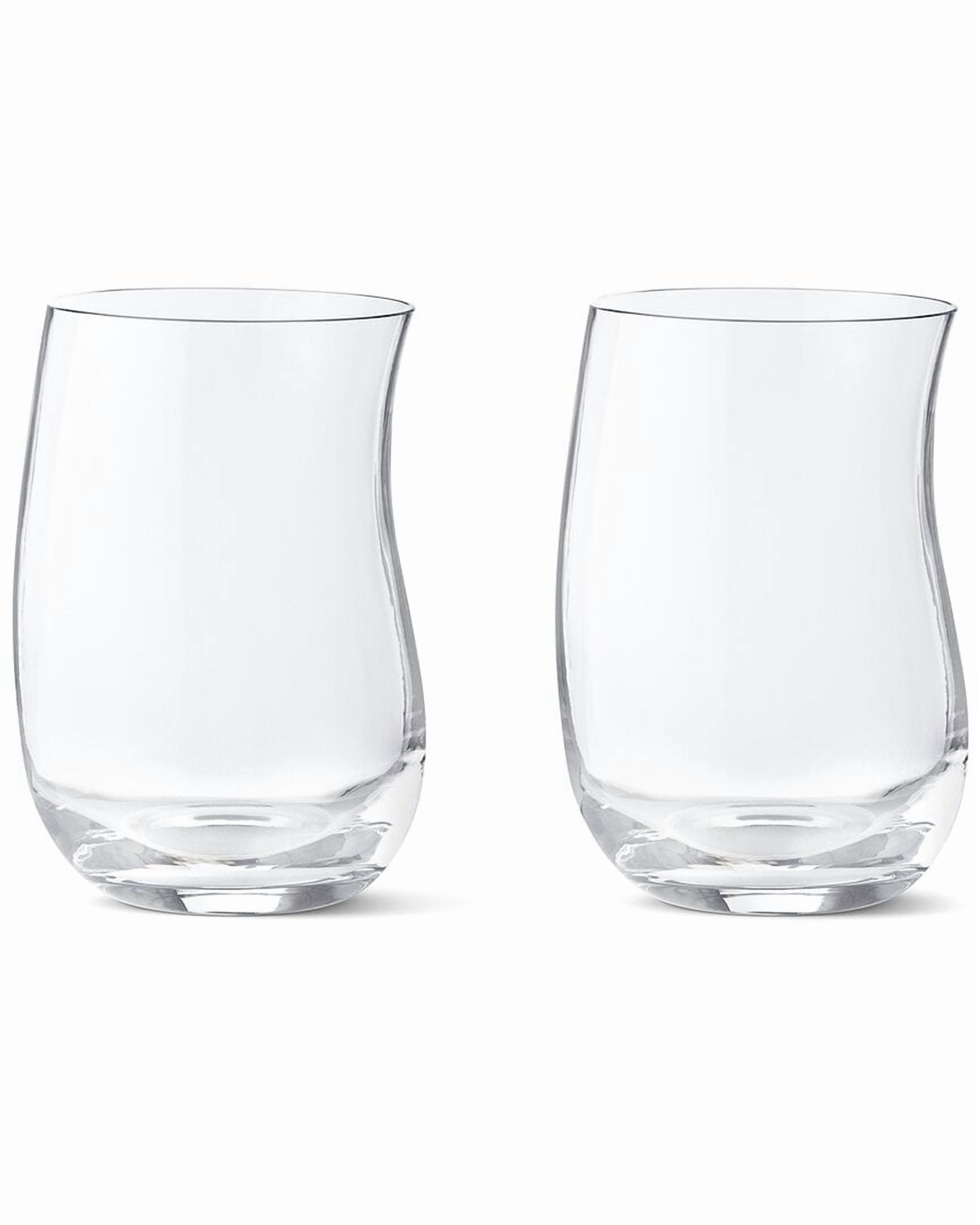 Georg Jensen mouth blown Cobra Tall Tumbler Pair, Clear