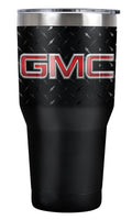 Gmc Official Truck Logo 30 oz Travel Tumbler, Stainless Steel, Vacuum Insulated with Leak Resistant Slide-Lock Lid