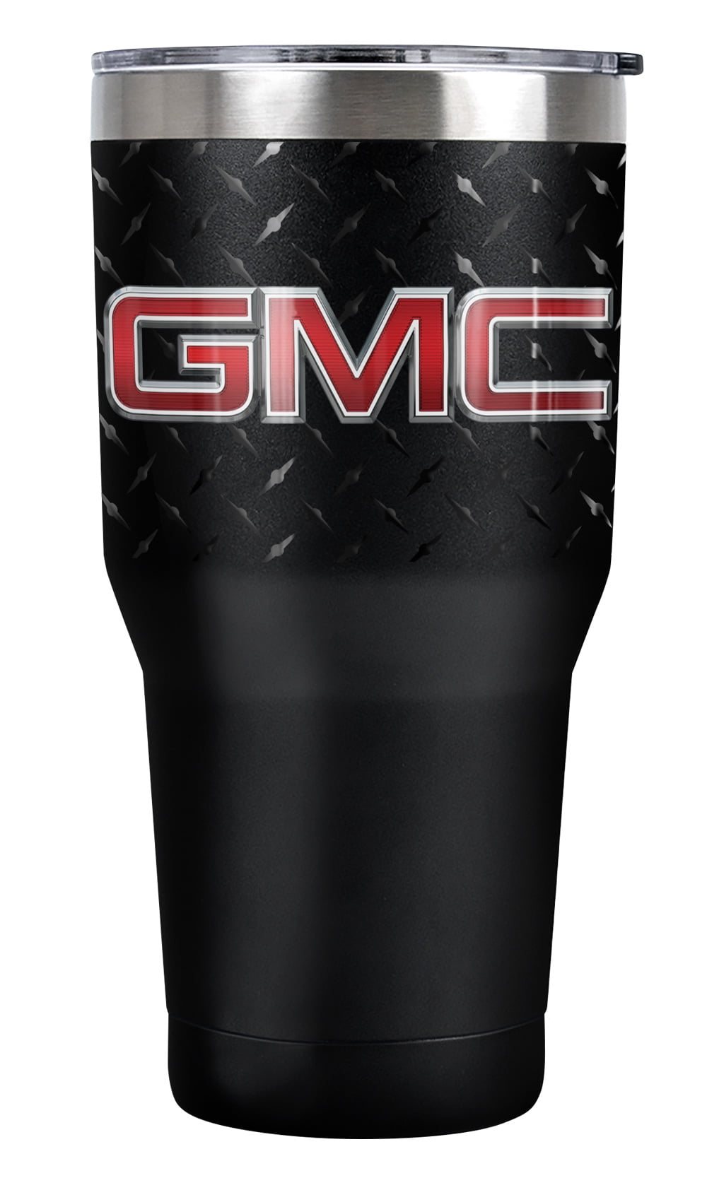 Gmc Official Truck Logo 30 oz Travel Tumbler, Stainless Steel, Vacuum Insulated with Leak Resistant Slide-Lock Lid