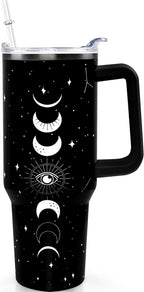 Herobuddy™ 40oz Goth Gothic Tumbler with Handle and Straw, Stainless Steel Vacuum - Insulated Travel Tumbler Cup