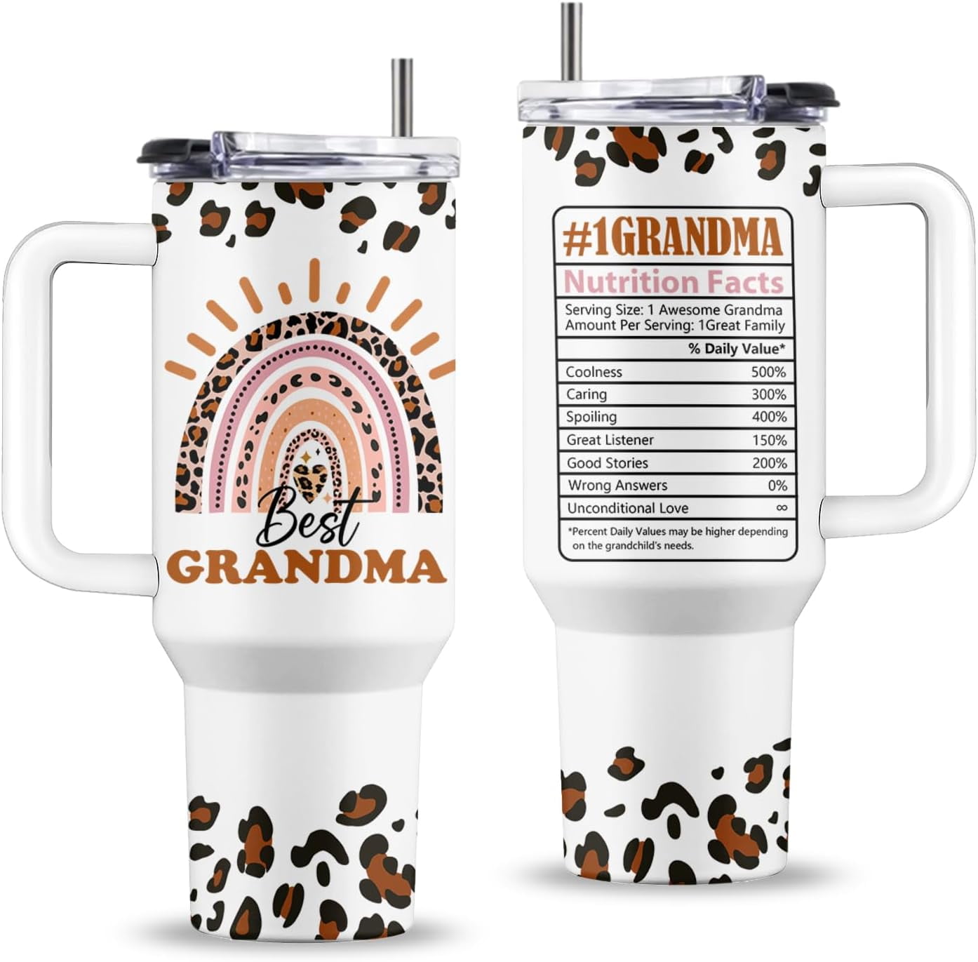 Herobuddy™ 30oz Fall Pumpkin Flip Tumbler with Handle lid and Straw,Fall Coffee - Insulated Travel Coffee Mug