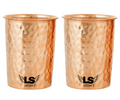 Handcrafted Pure Copper Hammered Tumbler Size-300 ML | Ayurvedic Drinking Cup for Water | Leak-Proof, Food-Grade Copper Glass | Traditional Indian Design