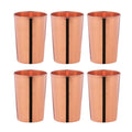 HealthGoodsIn - Set of 6 Pure Copper Tumbler  For Ayurveda Health Benefits - 350 Ml (11.8 US Fl Oz) Capacity