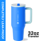 Herobuddy™ HydroJug Traveler 32 oz Water Bottle, Stainless Steel Insulated Tumbler - Leakproof Insulated Water Bottle