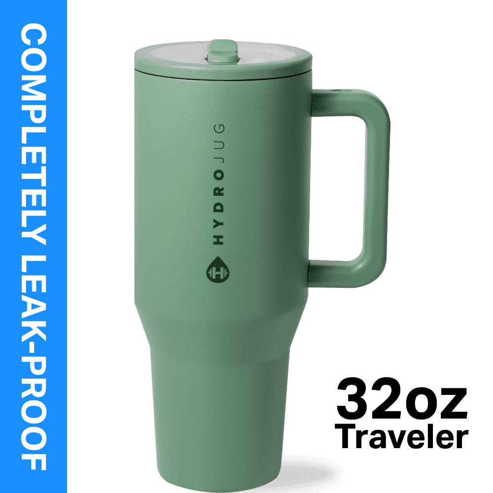 Herobuddy™ HydroJug Traveler 32 oz Water Bottle, Stainless Steel Insulated Tumbler - Leakproof Insulated Water Bottle