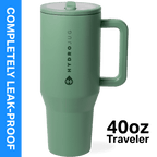 Herobuddy™ HydroJug Traveler 40 oz Water Bottle, Stainless Steel Insulated Tumbler - Leakproof Insulated Water Bottle