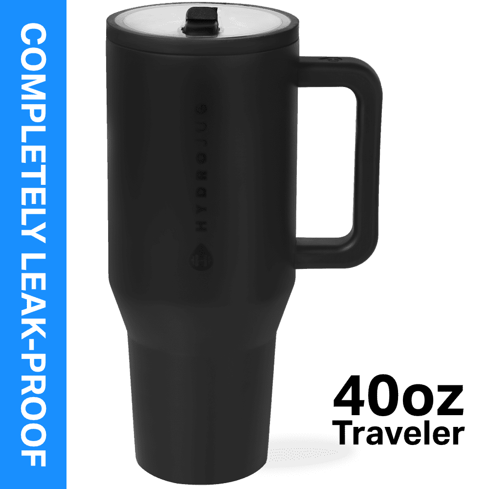 Herobuddy™ HydroJug Traveler 40 oz Water Bottle, Stainless Steel Insulated Tumbler - Leakproof Insulated Water Bottle