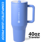 Herobuddy™ HydroJug Traveler 40 oz Water Bottle, Stainless Steel Insulated Tumbler - Leakproof Insulated Water Bottle