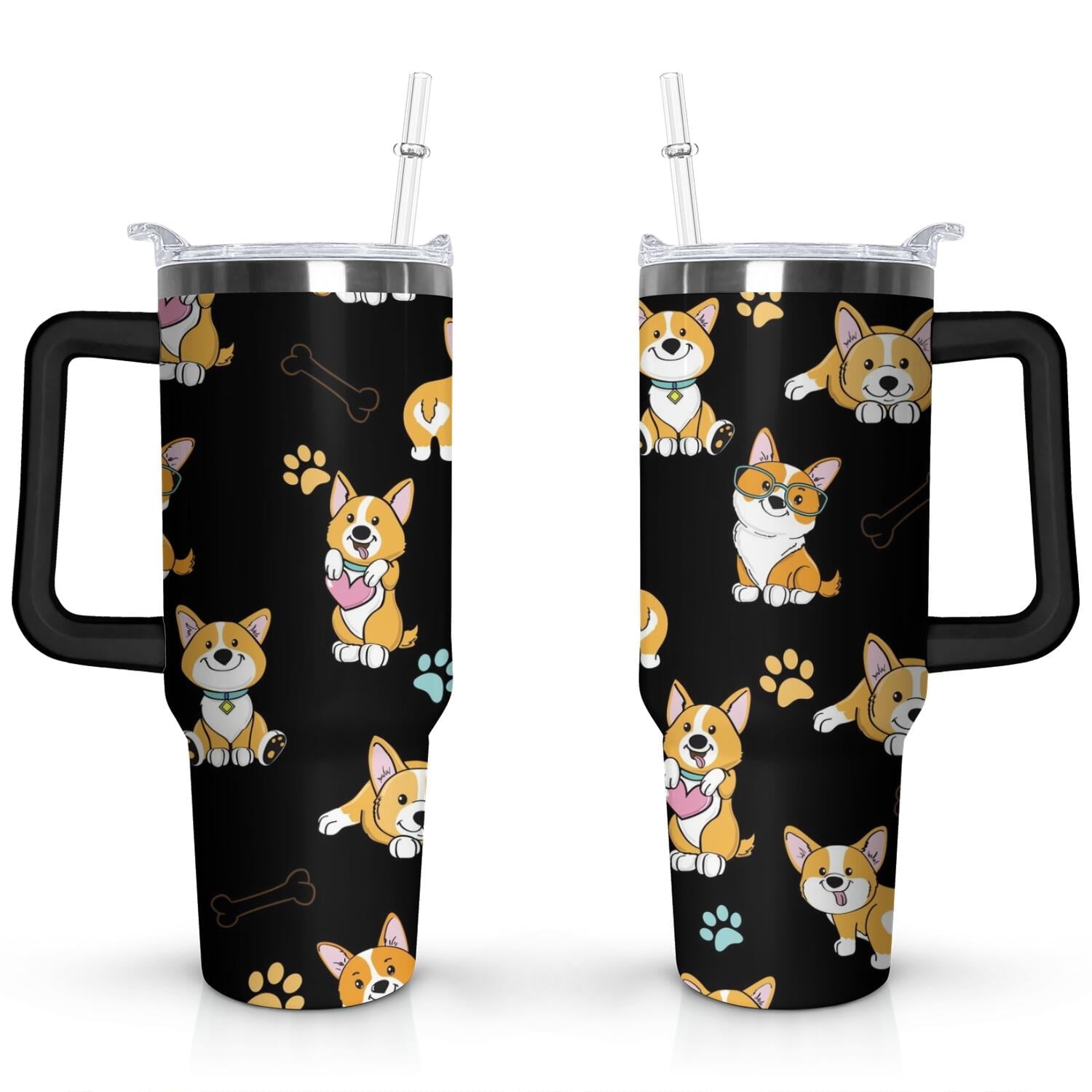 Herobuddy™ Gift for Dog Lovers Cute Dog Tumbler for Women - 40oz - Insulated Travel Tumbler Cup