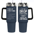 Let Me Drop Everything 40oz Stainless Steel Insulated Tumbler, Funny Gifts for Coworker Boss Day Gift for Men, Fixer of Everything Gifts for Birthday/Christmas/Appreciation Office Mug