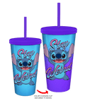 Lilo and Stitch Stay Weird 24oz Color Change Plastic Tumbler w Lid and Straw