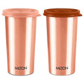 MILTON Copper Drinking Water Tumbler with Lid, Set of 2, 480 ml Each, Copper