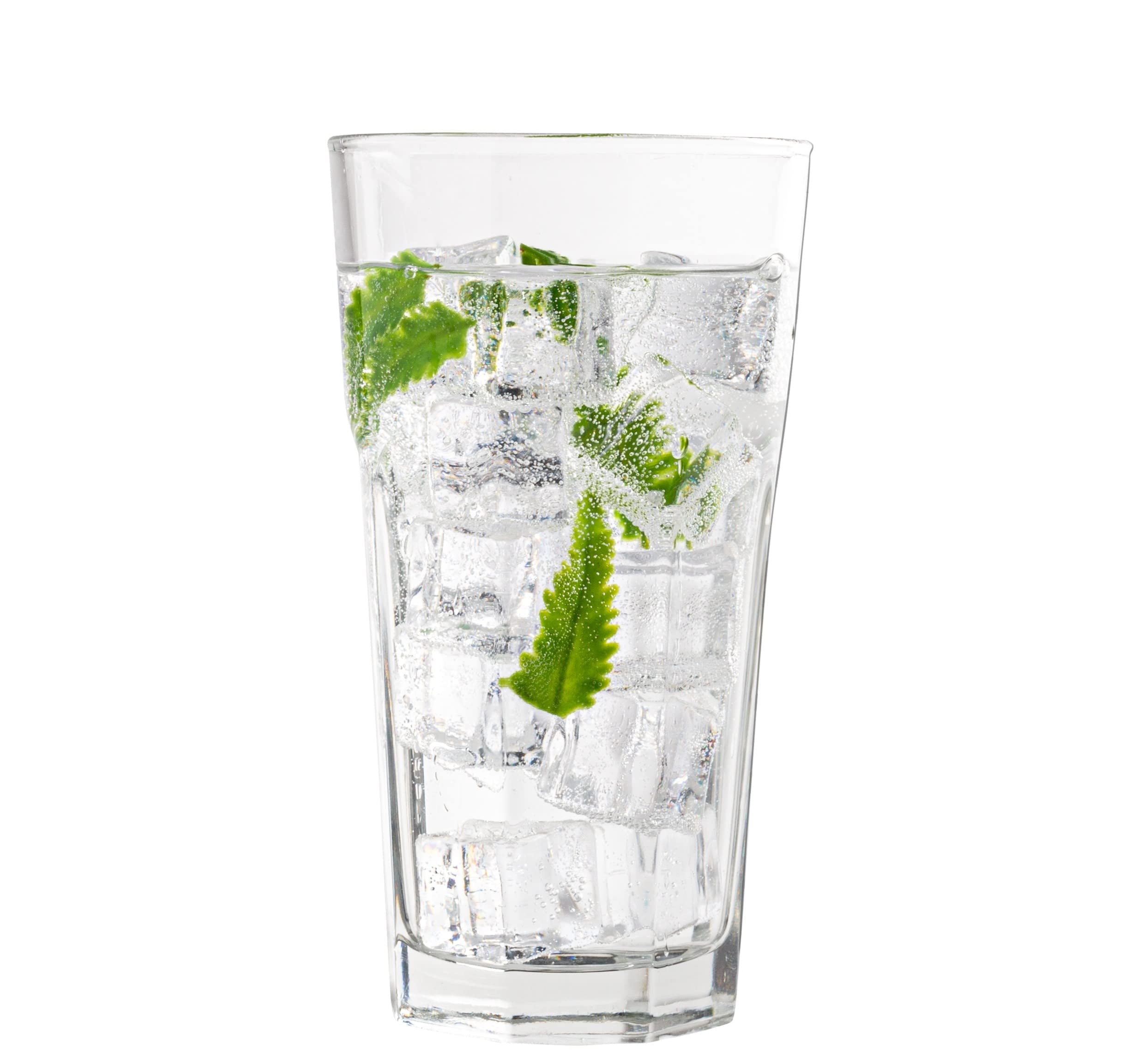 Madison - 11 Ounce Drinking Glasses | For Water, Juice, Soda, etc.  Thick and Durable Glass  Dishwasher Safe  Set of 6 Large Clear Glass Tumblers  3 x 5.8