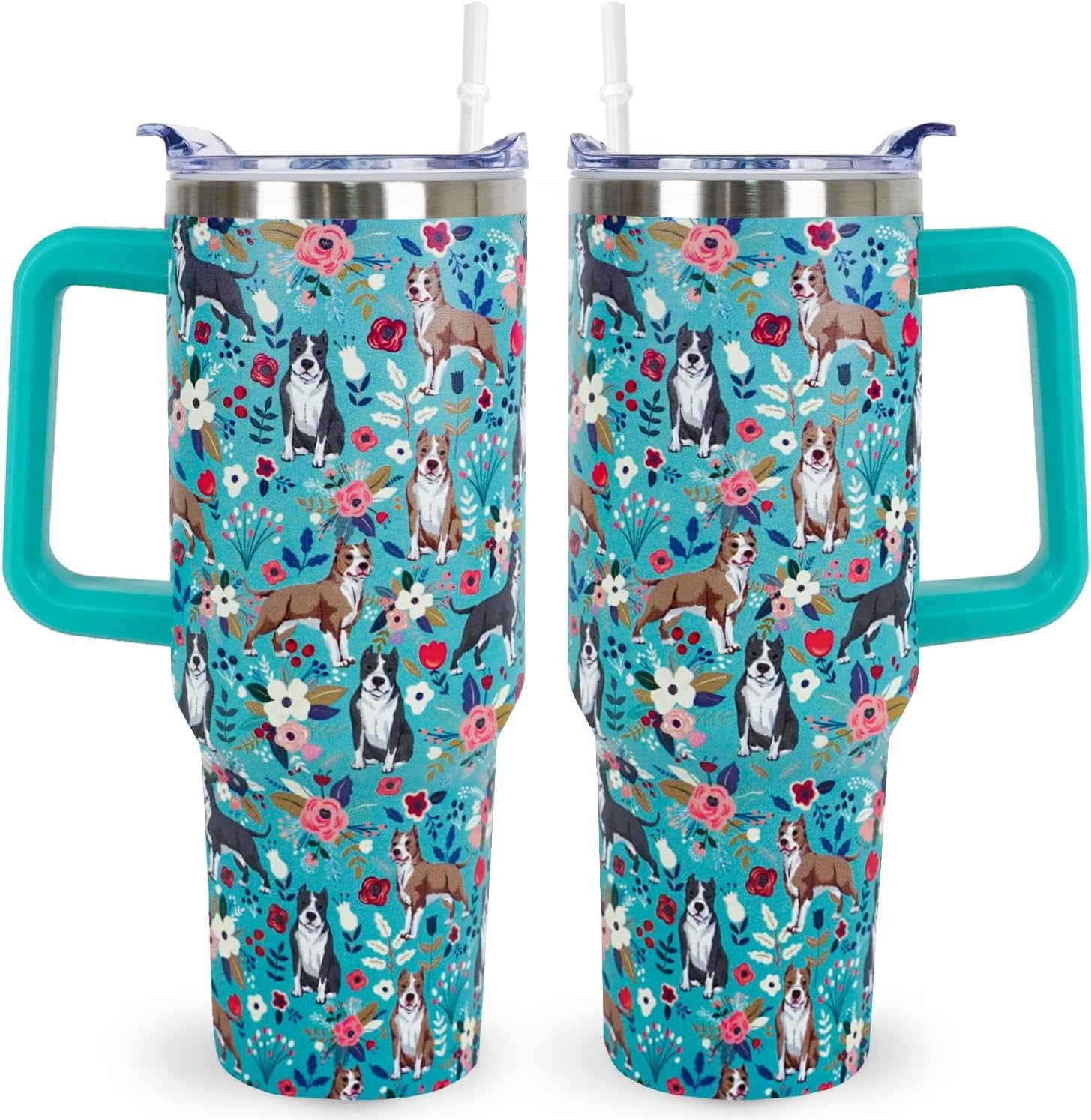 Herobuddy™ Pitbull Gifts Dog Tumbler Cup for Women Men 40oz Stainless Steel - Insulated Travel Coffee Mug
