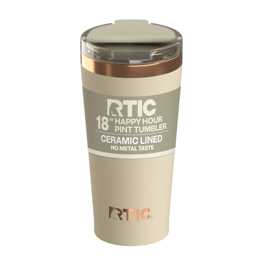 Herobuddy™ 18 oz Ceramic Lined Insulated Happy Hour Pint Tumbler, Leak - Insulated Travel Tumbler Cup