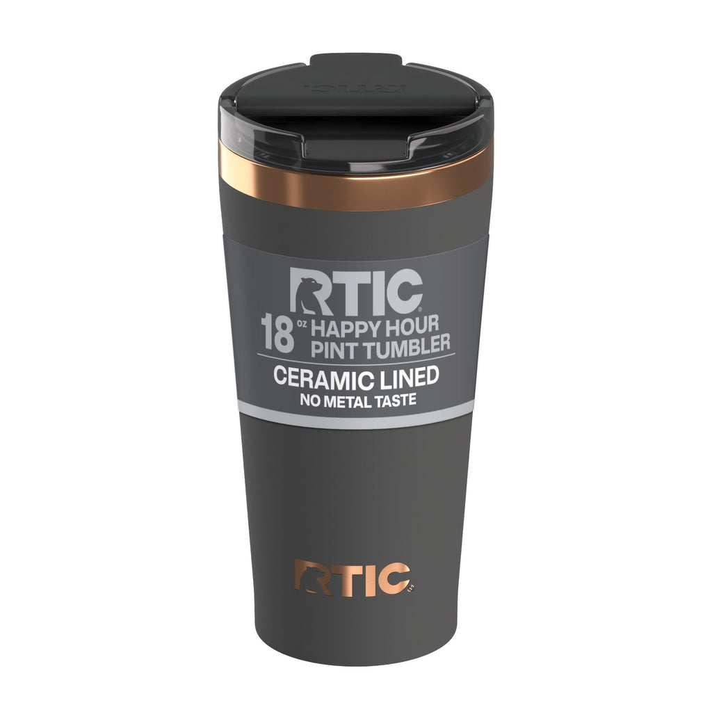 Herobuddy™ 18 oz Ceramic Lined Insulated Happy Hour Pint Tumbler, Leak - Insulated Travel Tumbler Cup