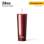 Herobuddy™ 28 oz Ceramic Lined Everyday Tumbler, Spill-Resistant Straw Lid, Marine - Insulated Travel Tumbler Cup