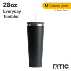 Herobuddy™ 28 oz Ceramic Lined Everyday Tumbler, Spill-Resistant Straw Lid, Plum - Insulated Travel Tumbler Cup