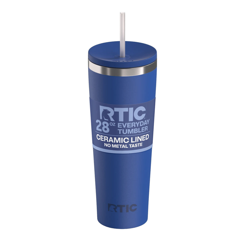 Herobuddy™ 28 oz Ceramic Lined Everyday Tumbler, Spill-Resistant Straw Lid, Marine - Insulated Travel Tumbler Cup