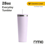 Herobuddy™ 28 oz Ceramic Lined Everyday Tumbler, Spill-Resistant Straw Lid, Plum - Insulated Travel Tumbler Cup
