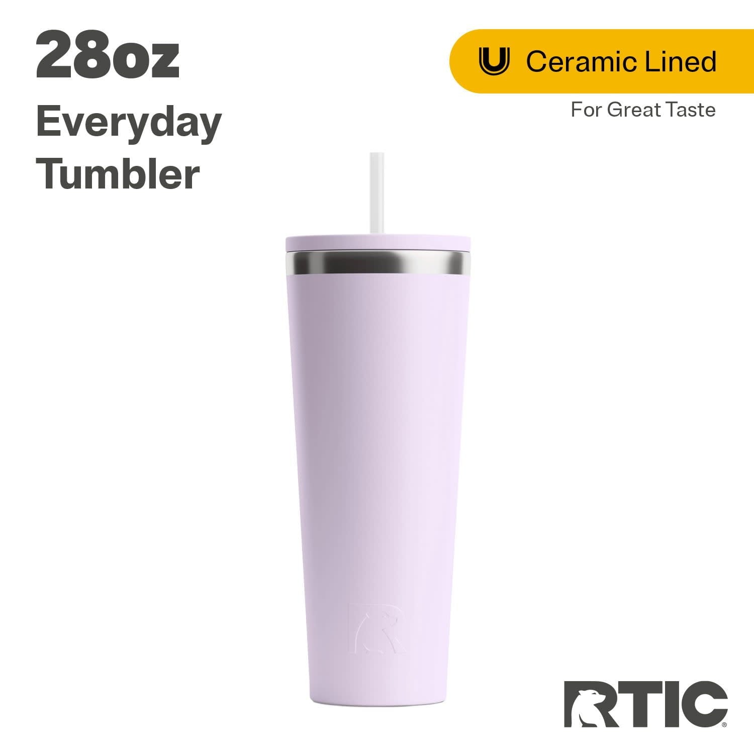 Herobuddy™ 28 oz Ceramic Lined Everyday Tumbler, Spill-Resistant Straw Lid, Plum - Insulated Travel Tumbler Cup