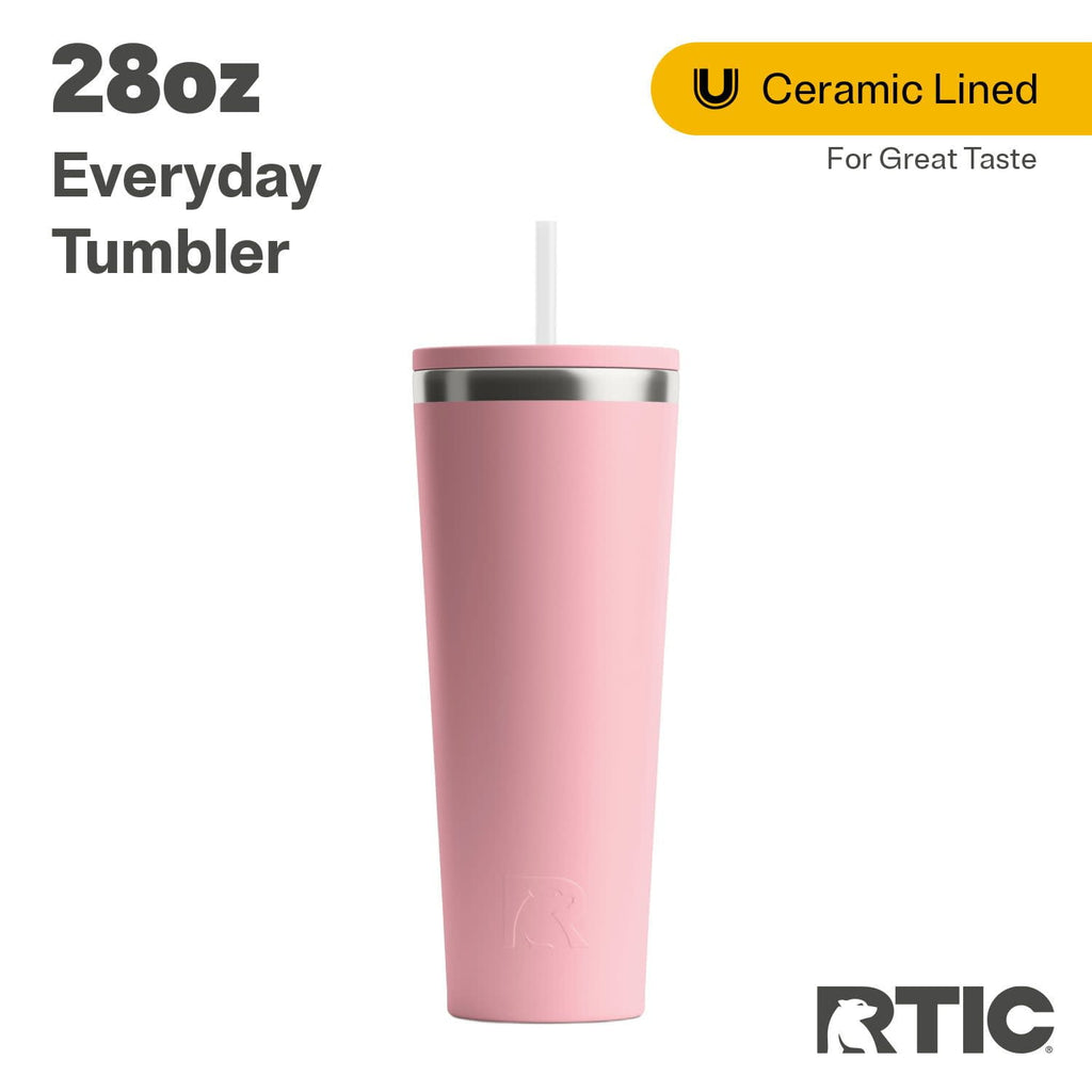 Herobuddy™ 28 oz Ceramic Lined Everyday Tumbler, Spill-Resistant Straw Lid, Plum - Insulated Travel Tumbler Cup