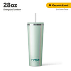 Herobuddy™ 28 oz Ceramic Lined Everyday Tumbler, Spill-Resistant Straw Lid, Plum - Insulated Travel Tumbler Cup