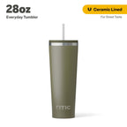 Herobuddy™ 28 oz Ceramic Lined Everyday Tumbler, Spill-Resistant Straw Lid, Plum - Insulated Travel Tumbler Cup