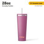 Herobuddy™ 28 oz Ceramic Lined Everyday Tumbler, Spill-Resistant Straw Lid, Plum - Insulated Travel Tumbler Cup