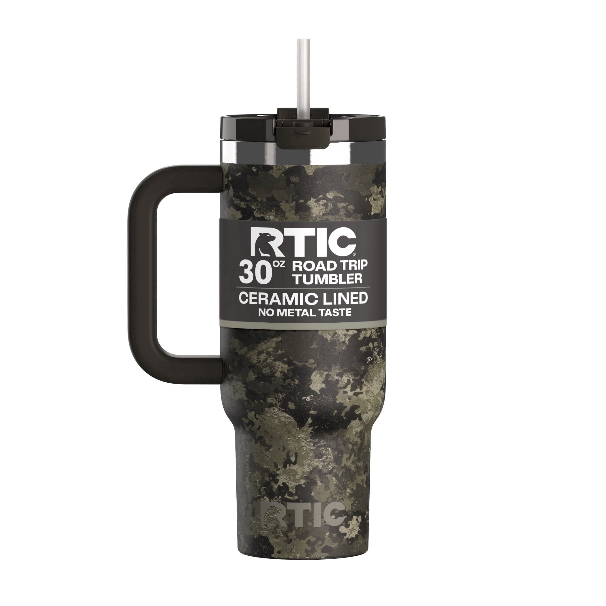 Herobuddy™ 30 oz Ceramic Lined Road Trip Tumbler with Handle - Insulated Travel Tumbler Cup