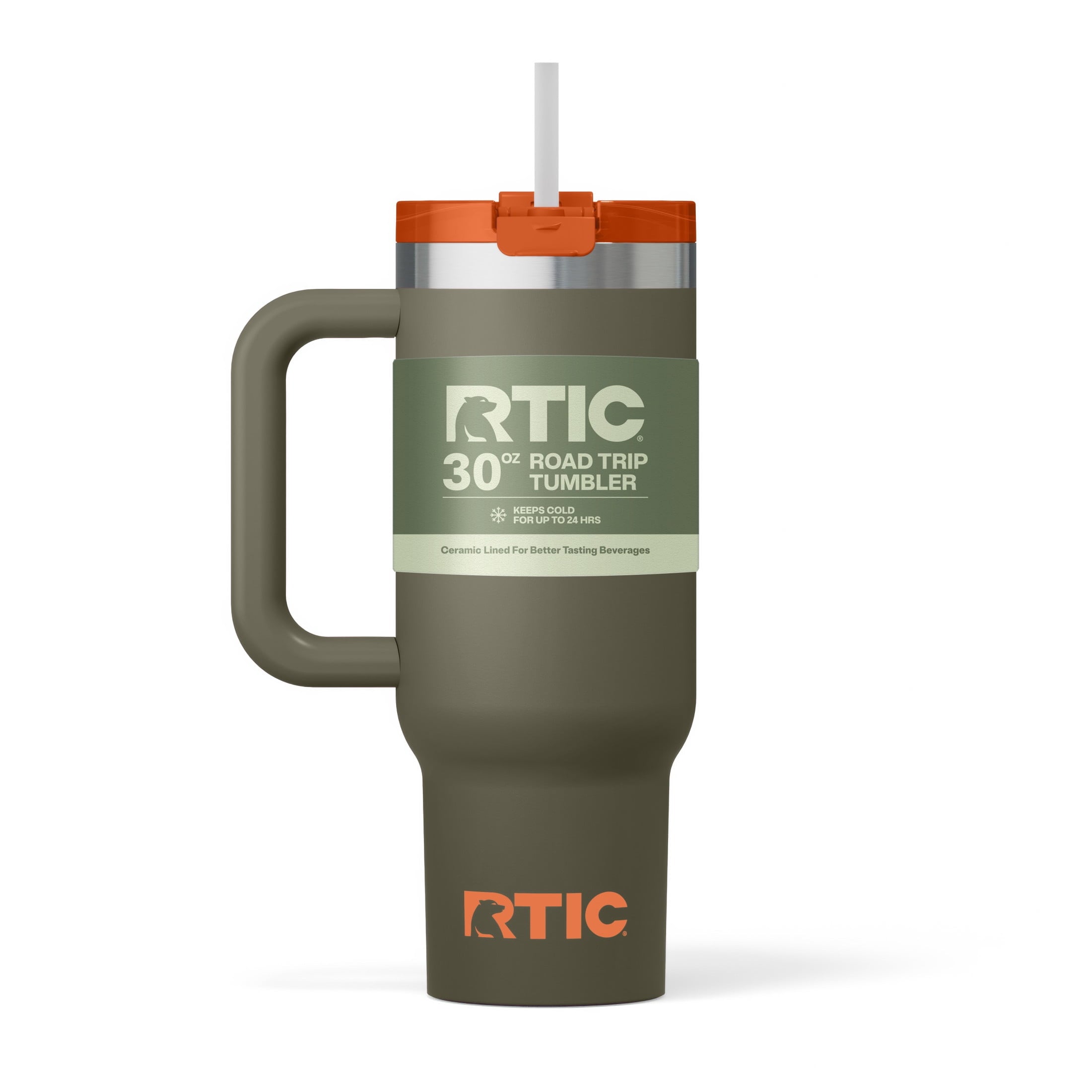 Herobuddy™ 30 oz Ceramic Lined Road Trip Tumbler with Handle - Insulated Travel Tumbler Cup