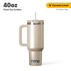 Herobuddy™ 40 oz Ceramic Lined Road Trip Tumbler with Handle - Insulated Travel Tumbler Cup