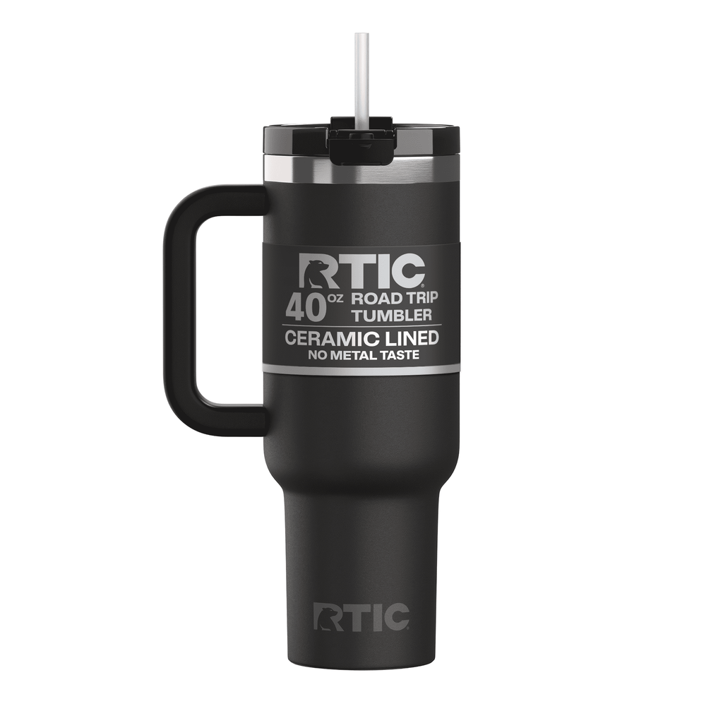 Herobuddy™ 40 oz Ceramic Lined Road Trip Tumbler with Handle - Insulated Travel Tumbler Cup