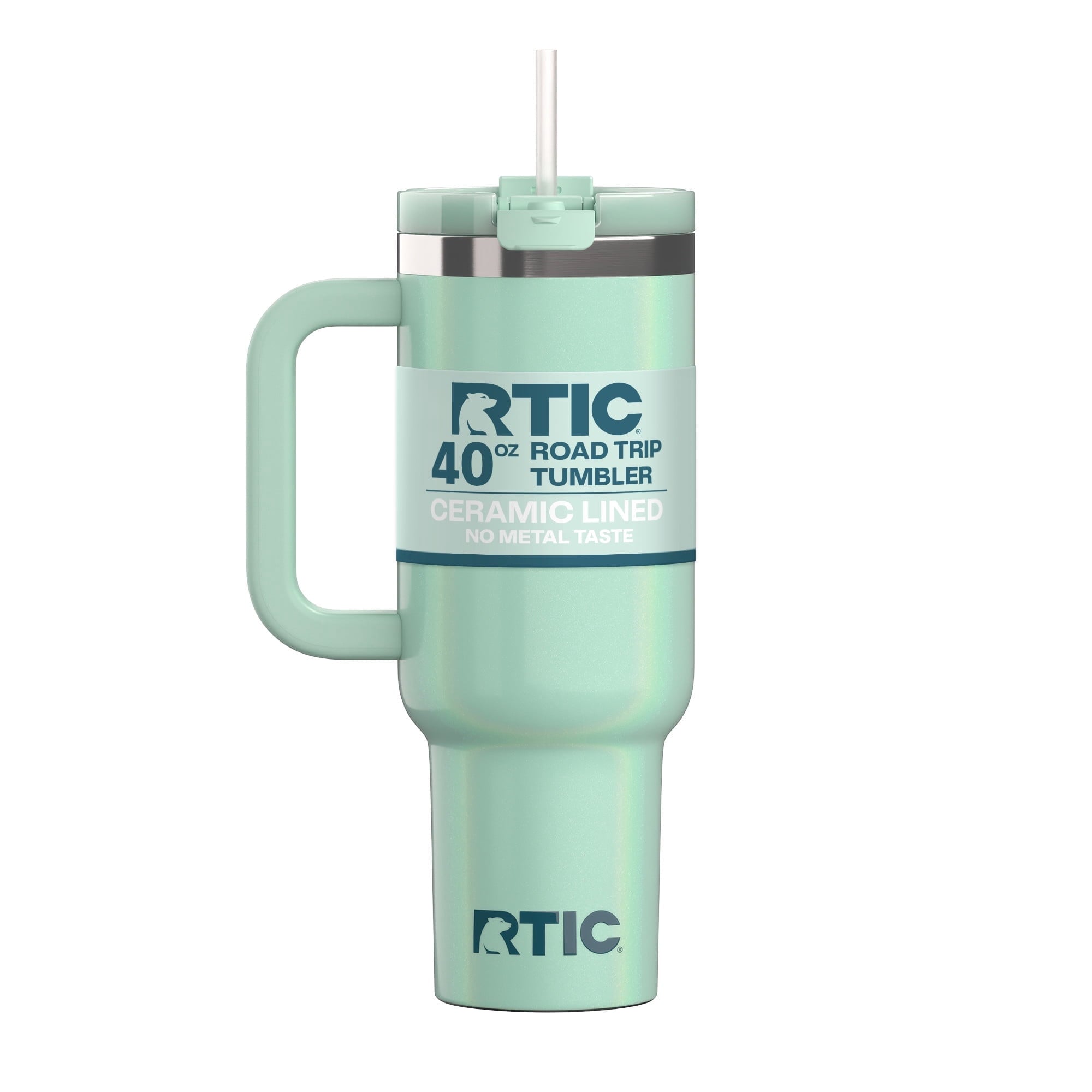 Herobuddy™ 40 oz Ceramic Lined Road Trip Tumbler with Handle - Insulated Travel Tumbler Cup