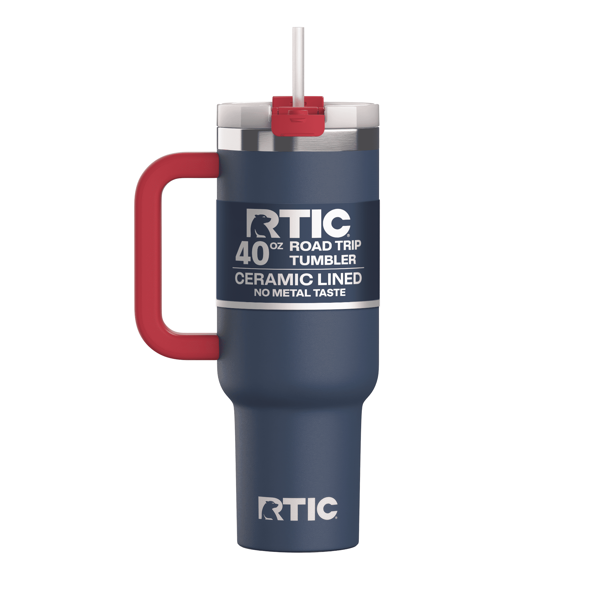 Herobuddy™ 40 oz Ceramic Lined Road Trip Tumbler with Handle - Insulated Travel Tumbler Cup