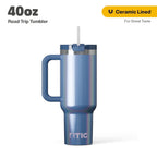 Herobuddy™ 40 oz Ceramic Lined Road Trip Tumbler with Handle - Insulated Travel Tumbler Cup