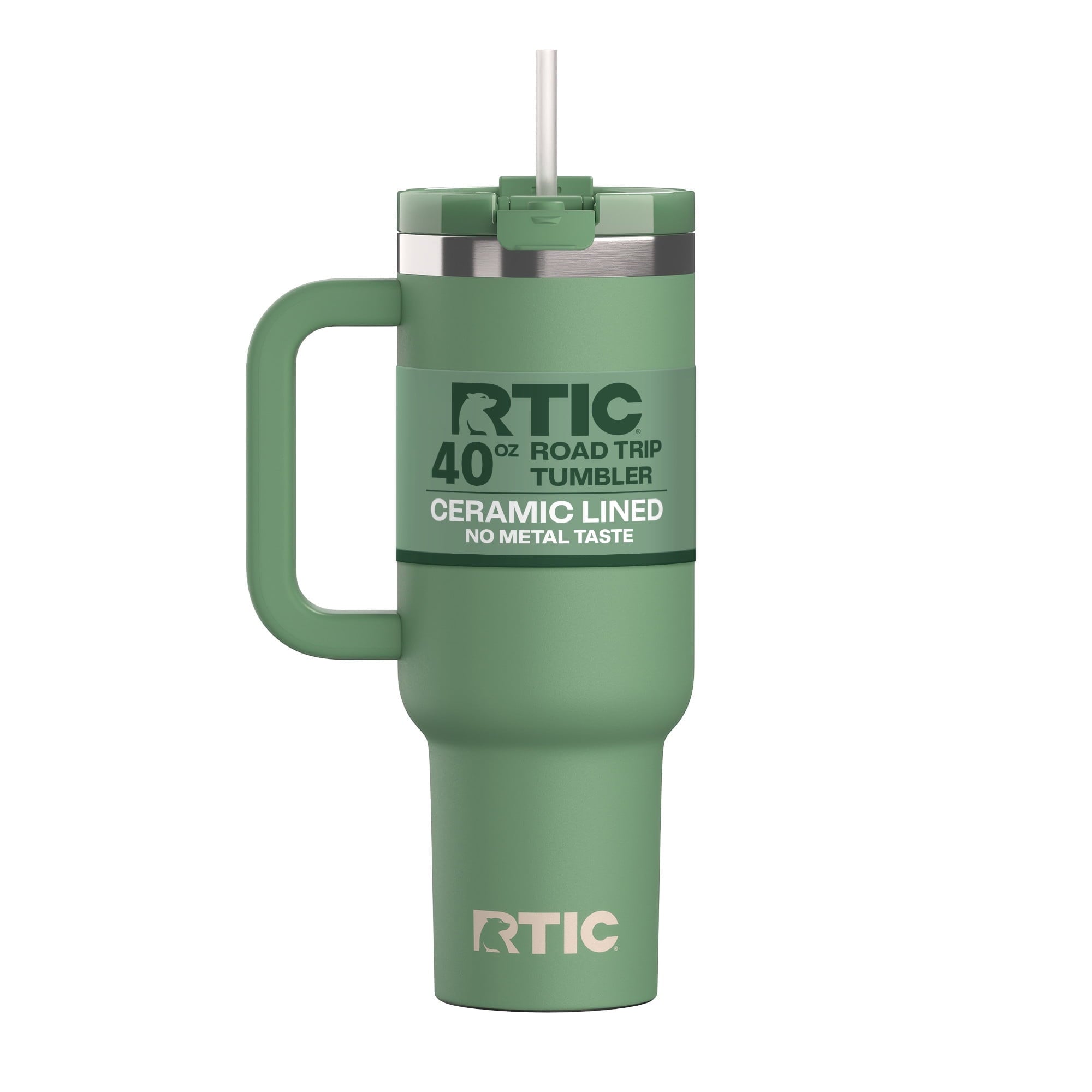 Herobuddy™ 40 oz Ceramic Lined Road Trip Tumbler with Handle - Insulated Travel Tumbler Cup