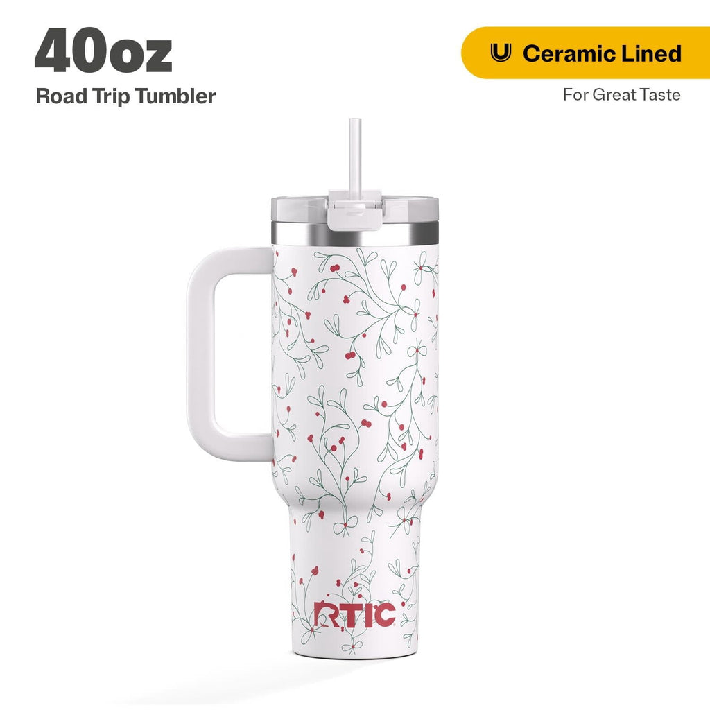 Herobuddy™ 40 oz Ceramic Lined Road Trip Tumbler, Leak-Resistant Straw Lid - Insulated Travel Tumbler Cup