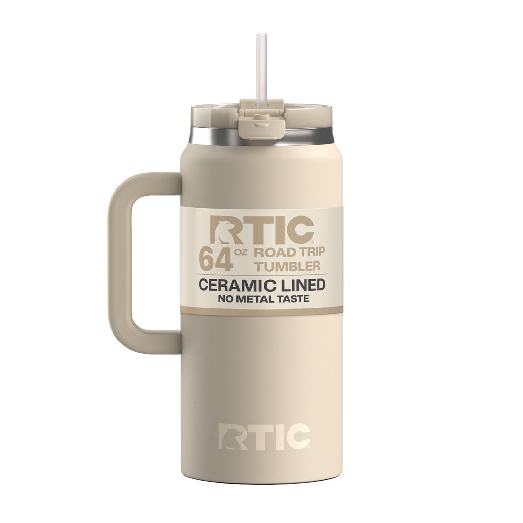 Herobuddy™ 64 oz Ceramic Lined Road Trip Tumbler with Handle - Insulated Travel Tumbler Cup