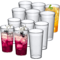 Herobuddy™ Ruseen 12 Piece Unbreakable Plastic Tumblers Drinkware Bpa Free Reusable Plastic - Insulated Travel Tumbler Cup